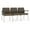 Adler-Castillo Brown, variant on Mystic Reception Waiting Room 3-Seat Tandem Seating / Silver Steel / Black