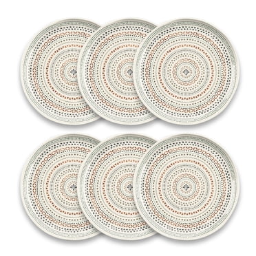 Abode Homewares TarHong Planta Dinner Plates - Set Of 6, 10.5 Inch, Shatterproof Teal Matte