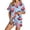 Light Blue, variant on Halloween Pajamas Women Short Sleeve Shirt Shorts Stylish Comfy Relaxed 2 Piece Short Pajama Set for Women Beige L