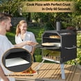 thumbnail image 4 of Outdoor Pizza Oven 16" 2-Layer Outdoor Pizza Oven Wood Fired Pizza Maker Outside Pizza Grill for Camping, 4 of 8