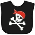 thumbnail image 3 of Inktastic Pirate Skull and Crossbones Boys or Girls Baby Bib, 3 of 4