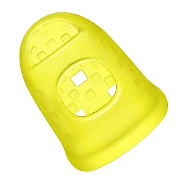 Seitruly Puntas de los dedos de la guitarra de silicona Protectores de los dedos Instrumentos musicales transparentes no alergénicos Amarillo S 50piezas