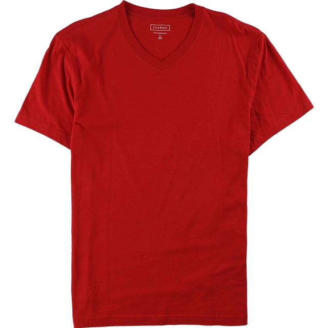 Club Room Mens SS Basic T-Shirt, fire, L