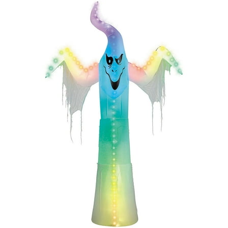 Gemmy Airblown Rainbow Wave Ghost Giant Inflatable Decoration - Multicolored