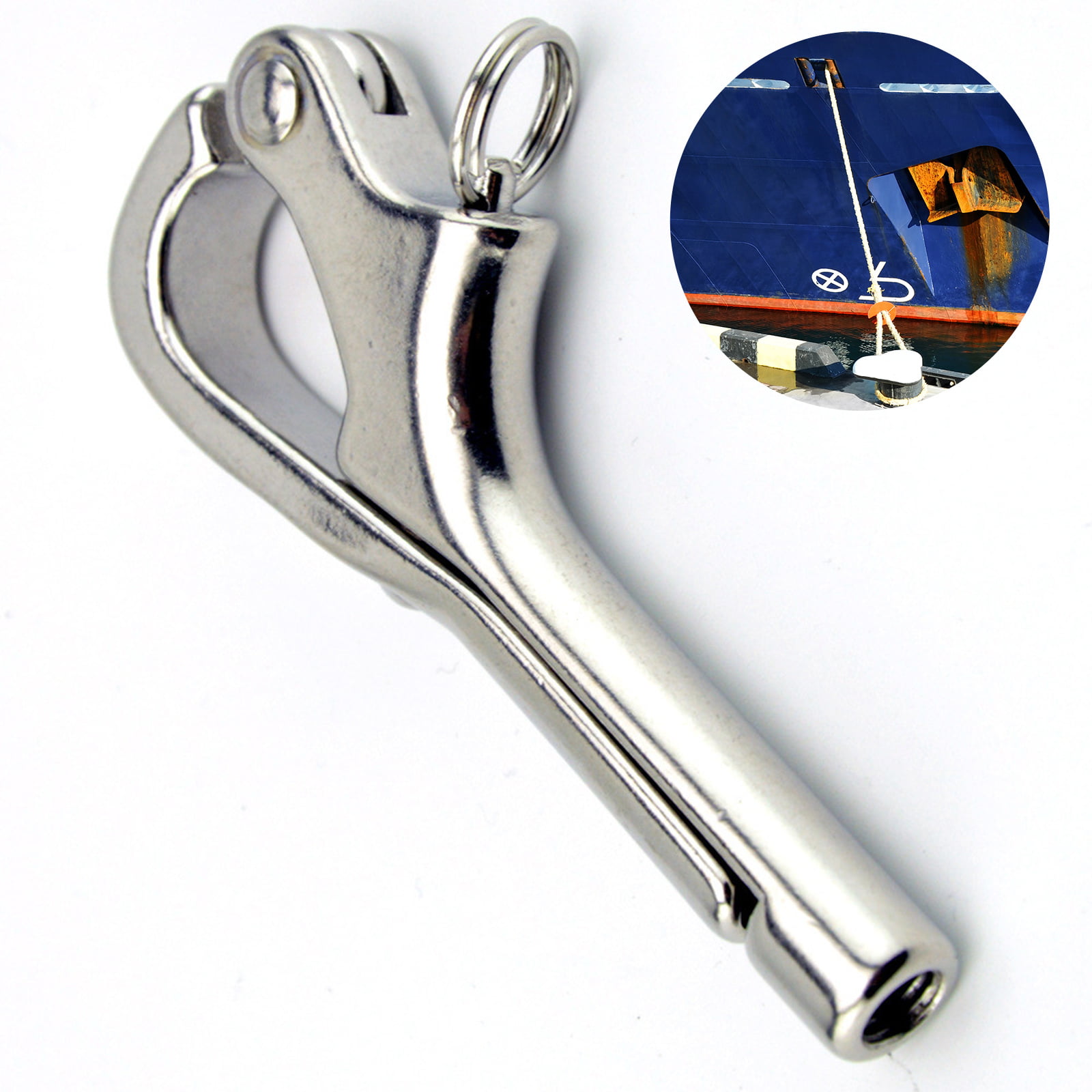 2X 4" Pelican Hook with Quick Release Slip Link Shackle for Boat Guard Rail 
