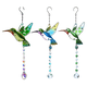 thumbnail image 5 of Atrapasueños decorativo de cristal de colibrí, decoración del hogar, campanas de viento colgantes de ventana hechas a mano al aire libre, 5 of 5