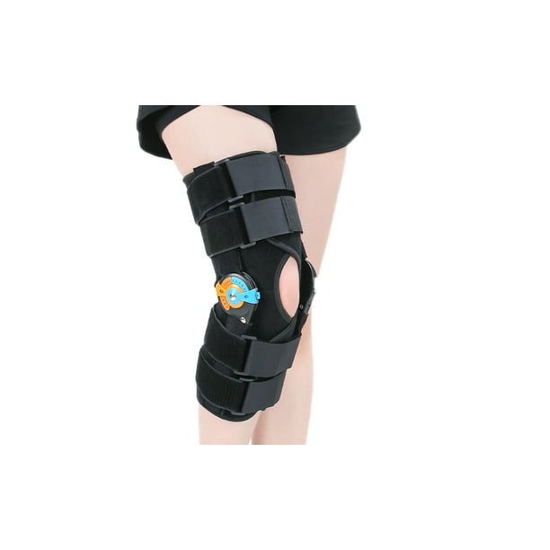 Hinged ROM Knee Braces Adjustable Knee Immobilizer Side Stabilizers