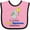Pink and Black, variant on Inktastic I Support Down Syndrome Awareness Elephant with Balloon Boys or Girls Baby Bib