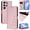 Pink, variant on For Samsung Galaxy S25 Ultra 5G Litter Panda Embossing Leather Phone Case with RFID Blocking Card Slot Wallet Magnetic Clasp Lanyard Flip Stand Case,Wine Red,For Galaxy S25 Ultra 5G
