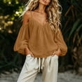 thumbnail image 6 of ThriftyPlait Boho Tops for Women Casual Cotton Off Shoulder Long Sleeve Blouse Sexy Loose Fit Trendy Shirts Going Out V Neck Summer Outfit, 6 of 7
