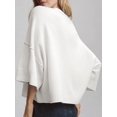 thumbnail image 4 of Jersey Saodimallsu de manga corta para mujer, color blanco veraniego, 4 of 5