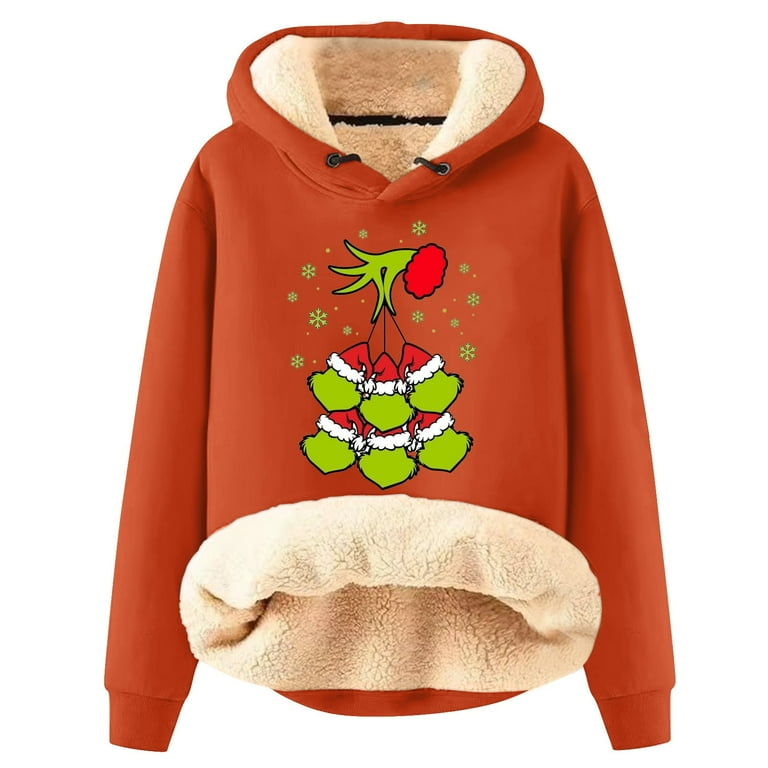 NOUGFVZP Grinch Hoodie for Men Women, Unisex Novelty Christmas