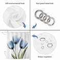 thumbnail image 5 of Blue Tulip Waterproof Fabric Shower Curtain,Abstract Flower Country Farm Floral White Waterproof Fabric Shower Curtain for Bathroom Curtains Bathtubs Shower Curtains with 12 Hooks Extra Long 72x96, 5 of 8