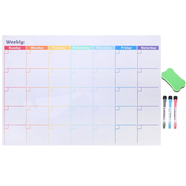 Calendario de refrigerador magnético planificador mensual de borrado seco calendario pizarra