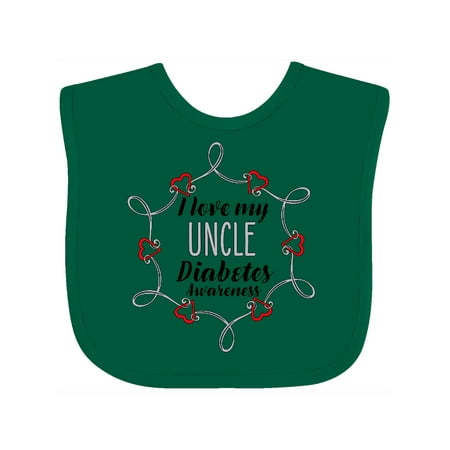 

Inktastic I Love My Uncle- Diabetes Awareness Gift Baby Boy or Baby Girl Bib