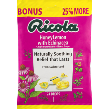 Ricola Honey Lemon With Echinacea Cough Suppressant Throat Drops - CTC...