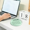 thumbnail image 3 of WKSCLPAI Round Solar Calculator, Portable Mini Desktop Calculator, Basic Standard Calculators with 8-Digit LCD Display, Stylish Macron Colorway, Green, 3 of 7