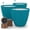 Teal, variant on Self Watering Indoor Plant Pots 3 Pack with Water Level Indicator Coco Coir Flower Planters for Home Garden Growing