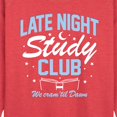 thumbnail image 2 of Instant Message - Late Night Study Club - Women's Lightweight French Terry Pullover, 2 of 6