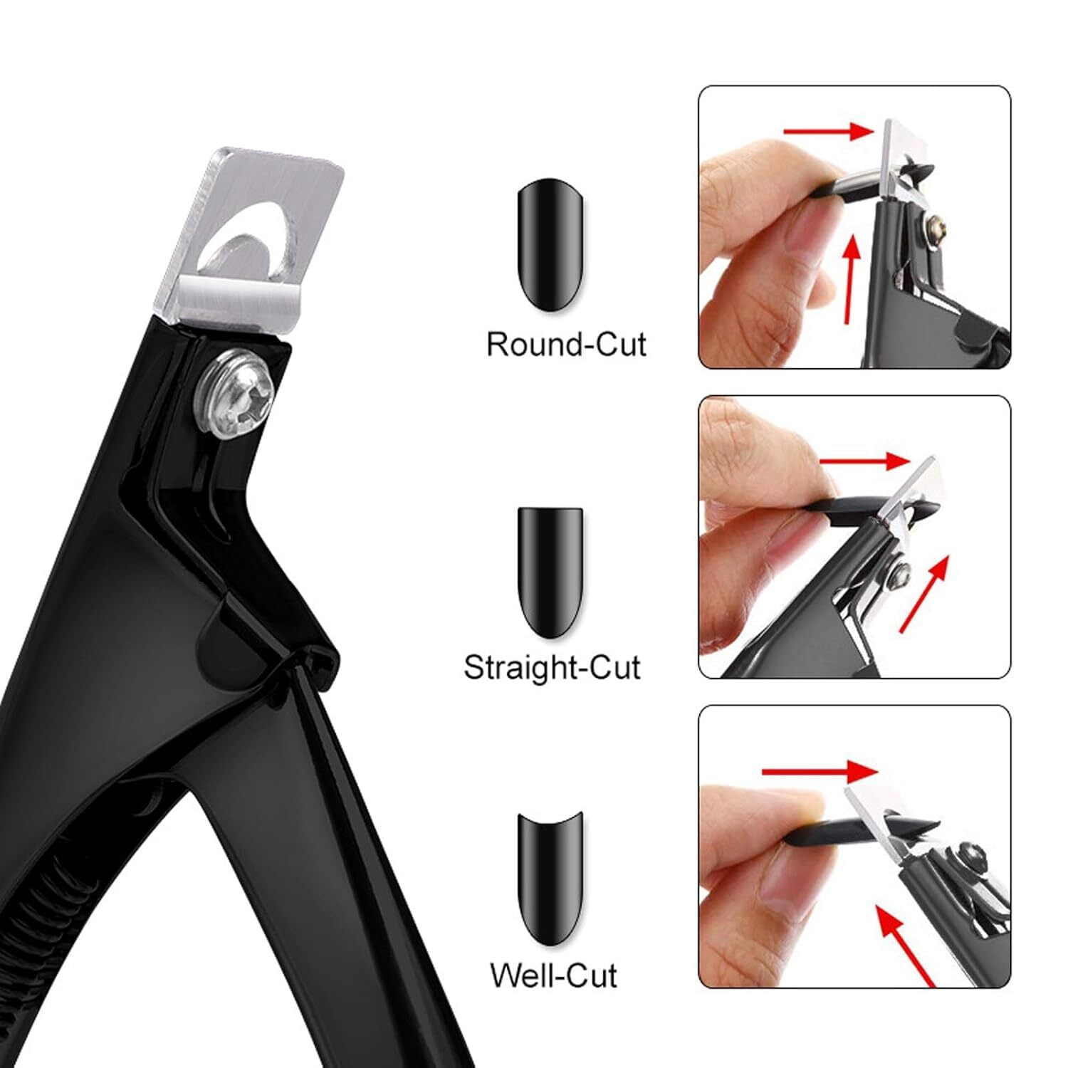 3 PC Professional Acrylic Nail Clippers Durable Stainless Steel, Titanium-Coated for Manicure & Pedicure, Versatile for All Nail Types, Ideal Gift for Nail Art Enthusiasts