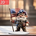 thumbnail image 2 of Bpyeka Patriotic Gnome 2D Figurine with American Flag Tabletop Decor for Independence Day Home Living Room Entryway, 2 of 6