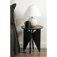 thumbnail image 3 of Kate and Laurel Faiza Modern Wooden Round Side Table, 18 x 18 x 20, Black, Transitional Wood End Table for Use as Bedroom Nightstand or Living Room Accent Table, 3 of 12