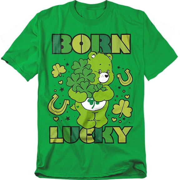 Care Bears T-Shirt Born Lucky Good Luck Bear St. Patrick'S Day Unisex Graphic Tee for Men & Women
