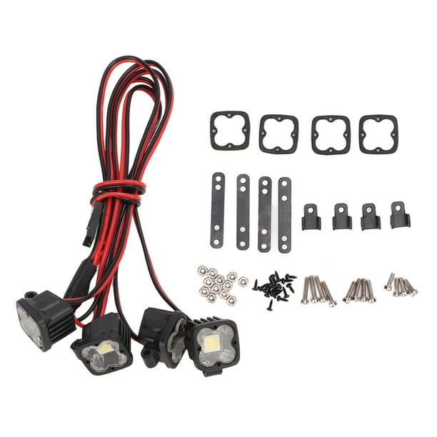 Faro RC, Carcasa De Plástico 5-7,4 V Luces LED RC Resistentes Al Desgaste Con Marcos De Luz Para 1/10 RC Crawler Para 1/10 RC ANGGREK Otros