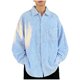thumbnail image 3 of Ceisia Men's Oversize Striped Gradient-Print Long-Sleeve Button-Down Shirt for Spring/Summer Casual Gift, 3 of 5