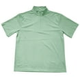 thumbnail image 6 of HomeDM Men's Short Sleeve Quarter Zip Shirts, Casual Solid Color Summer Basic Tee, Green, 6 of 7