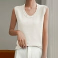 thumbnail image 5 of Zynviq Knitted Tank Tees for Ladies Polyester Scoop Neck Relaxed Fit Sweater Vest Summer Tops for Women 2025 L, 5 of 5