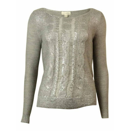 Maison Jules Women's Flecked Cable Knit Sweater