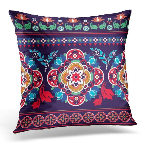 CMFUN Oriental Floral Ethnic Border Persian Pillow Case Pillow Cover