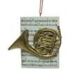 "3"" Music Lovers Brass Instrument & Sheet Music Christmas Ornament (French Horn), Ornament measures approximately 3 inches tall By MidwestCBK"