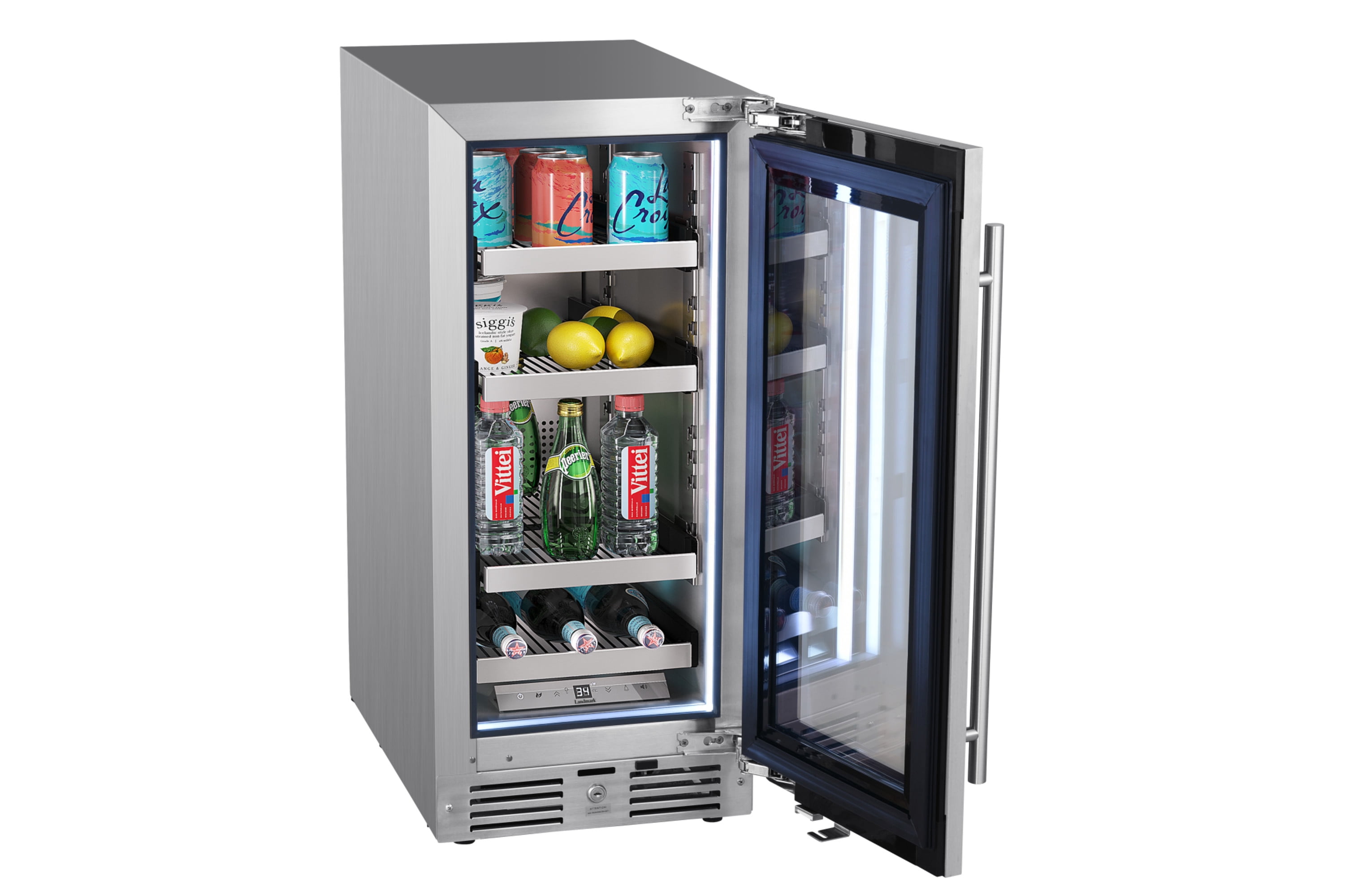 Landmark L3015ui1b-Rh 15" Wide 63 Can Capacity Beverage Cooler - Stainless Steel