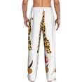 thumbnail image 7 of Salouo Christmas Gnomes In Leopard Print Pajama Pants for Men, Lounge Pants Elastic Waistband Casual Men's sleepwear Loungewear Sleep Pajama Pant -Large, 7 of 7