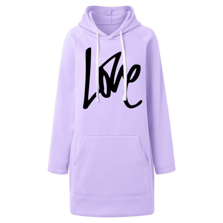 The Warmy Oversized Hoodie Dress For Women Casual Drawstring Long Sweatshirt  With Pocket Fashion Split Hem Long Sleeve plus Size Dress Glitter plus Size  Party Dresses for Women Lace Maxi Dress plus -