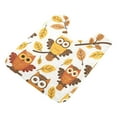 thumbnail image 2 of Toilet Rug U-Shaped Bathroom Rugs Non-Slip Soft Plush Machine Washable Contour Bath Mat Owls and Fall Leaf 24x20, 2 of 9