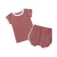 thumbnail image 1 of Ropa De Bebé (Niño O Niña) Traje De Niño Pequeño Verano Acanalado Top De Manga Corta Pantalones Cortos Conjunto De Dos Piezas Rosa Odeerbi LM103-10436, 1 of 8