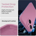 thumbnail image 4 of for iPhone 14 Case, Silicone Upgraded [Camera Protection] Phone Case with [2 Screen Protectors], Soft Anti-Scratch Microfiber Lining Inside, 6.1 inch, Lilac Purple, 4 of 12