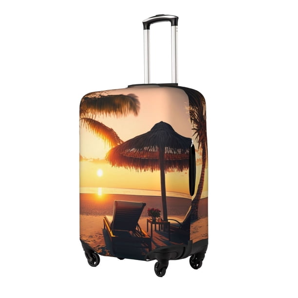 Balery Hawaiian Sunset Beach Funda de equipaje, fundas para maletas, elástica, lavable, protector de maletas, compatible con maletas de 18 a 32 pulgadas-Small