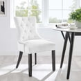 thumbnail image 2 of Side Dining Chair, Rivet Nailhead, White, Fabric, Kitchen Cafe Bistro Hospitality Restaurant, Modern Contemporary HB32915, 2 of 8