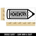 thumbnail image 2 of Homework Pencil School Teacher Self-Inking Rubber Stamp Ink Stamper for Business Office - Black Ink - Small 1-1/2 Inch, 2 of 7