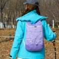 thumbnail image 6 of 12L Mountaineering Backpack Waterproof Ultralight Storage Knapsack Foldable Lightweight Zippers Rucksack Travel Trip Bag (Purple), 6 of 12