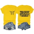 thumbnail image 1 of YDLCAFD T-Shirt Femme Mode Décontractée Imprimé Col Rond Manches Courtes, 1 of 2