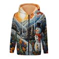 thumbnail image 6 of Women Lined Plush Sweat Jacket With Hood Autumn Winter Warm Hooded Jacket Loose Coat Pockets Large Sizes Hoodie Sweatshirt, 6 of 7