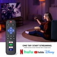 thumbnail image 5 of Xtreme Roku TV Replacement Remote Control, Universal IR Remote for Roku Smart TVs, Pre-Programmed, No Setup Required, Netflix Hulu YouTube Disney+ Shortcut Buttons, Black, 5 of 7
