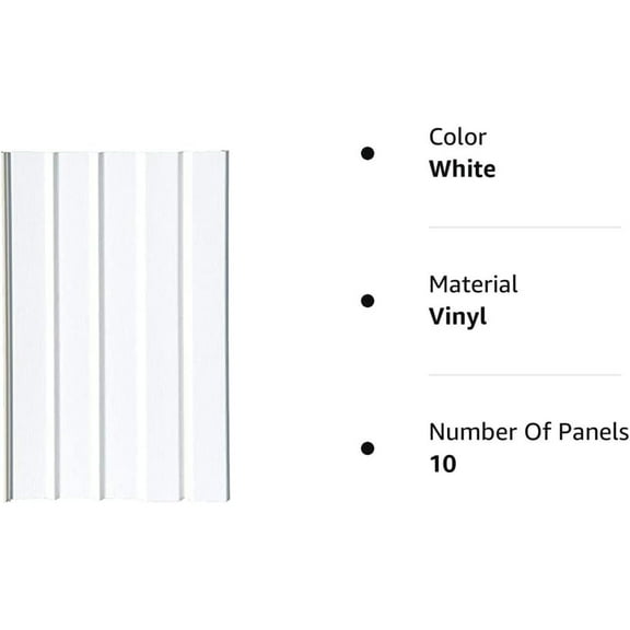Mobile Home Skirting Vinyl Underpinning Panel White 16" W x 35" L (Pack of 10)