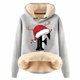 thumbnail image 1 of WILLBEST Sudadera Deportiva para Mujer, con Estampado de Letras Navideñas, Estilo Sudadera con Capucha, de Lana, Cálida, Ideal para El Invierno Modelo 1005 Mediana, 1 of 4