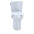 thumbnail image 3 of TOTO CST453CUFRG#01 Drake II 1G Two-Piece Round 1.0 GPF Universal Height Toilet with CeFiONtect and Right-Hand Trip Lever, 3 of 5